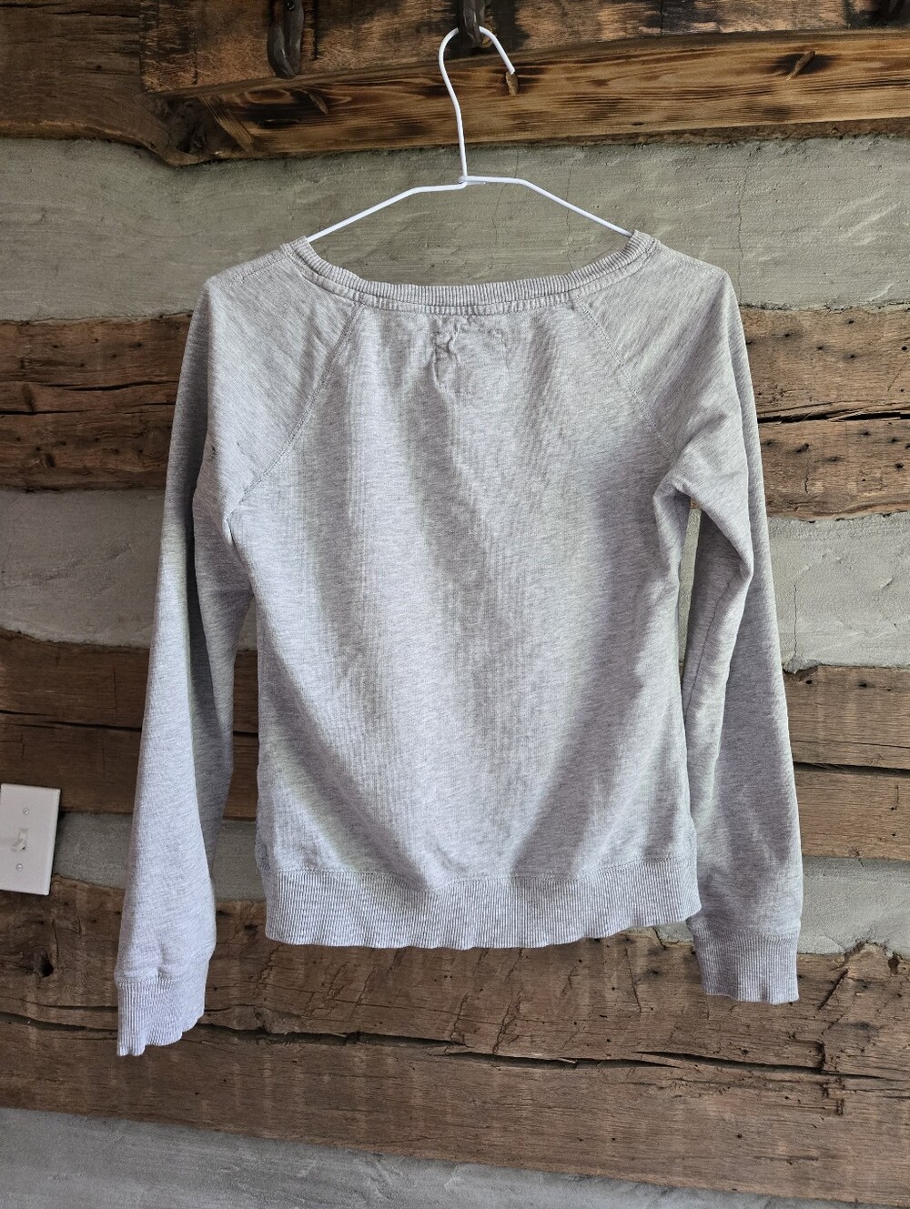 Light Gray Ribbed Sweatshirt - Picture 2 of 5